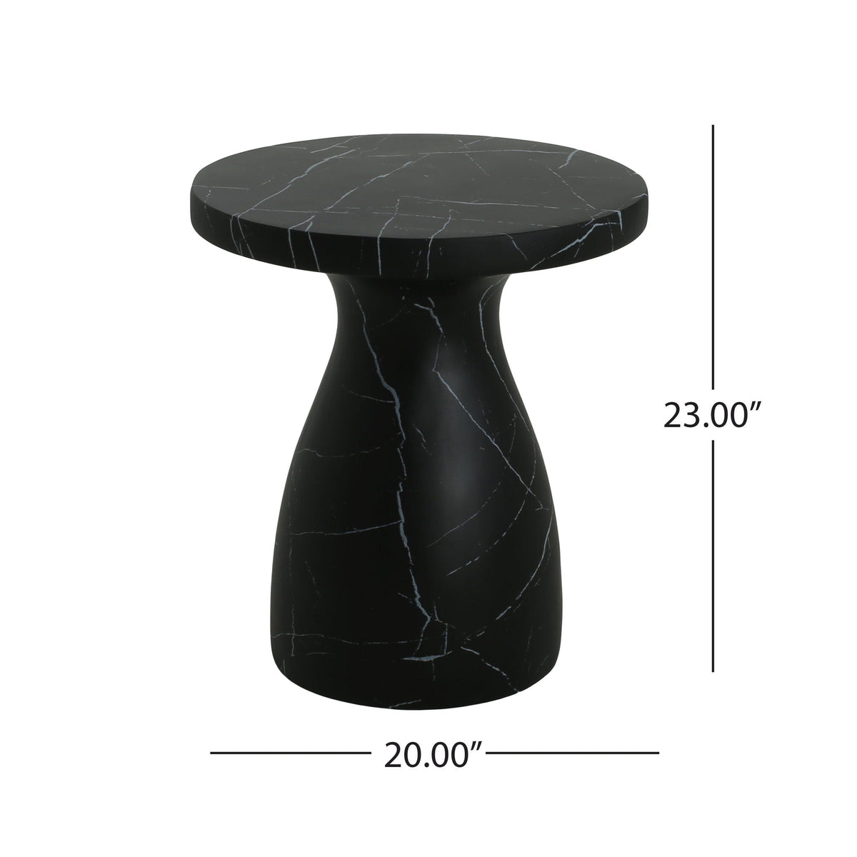 Lightweight Travertine Side Table with Weatherproof Finish – Black or Beige, photo 4 of 8