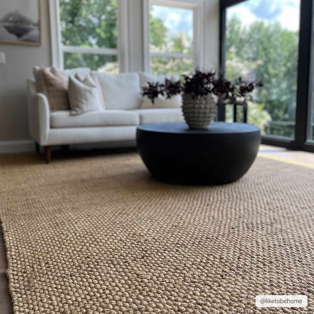 Hovland Hand Woven Natural Jute Rag Rug - Clearance by Boutique Rugs