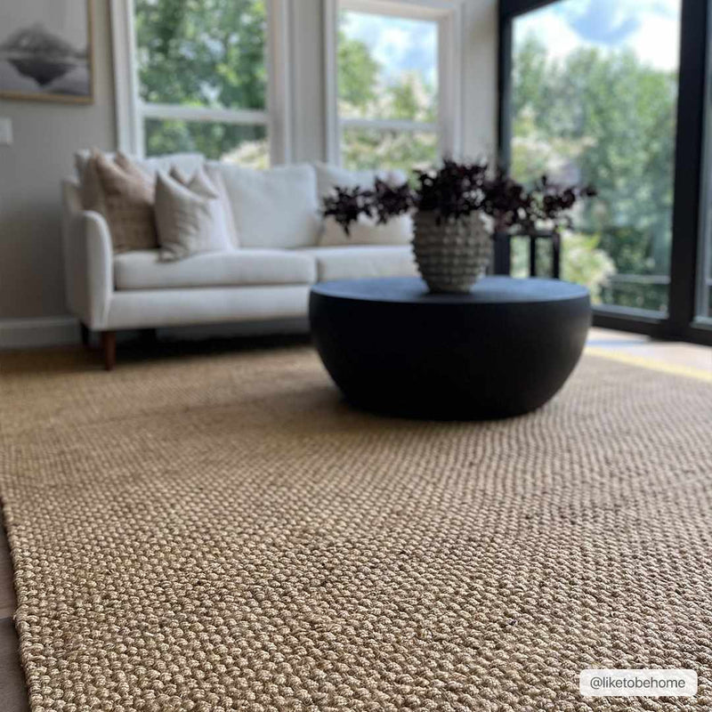Hovland Hand Woven Natural Jute Rag Rug - Clearance by Boutique Rugs