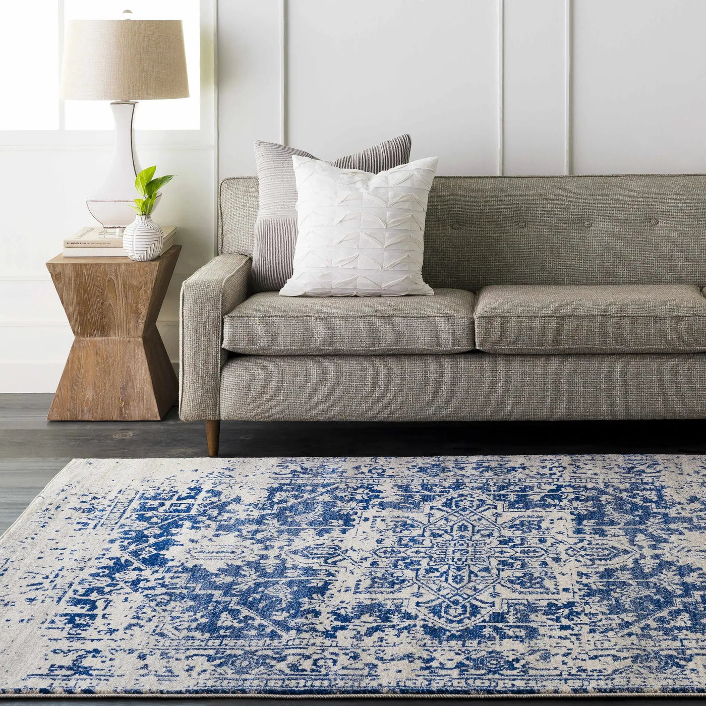 Rachel Navy Area Rug by Boutique Rugs