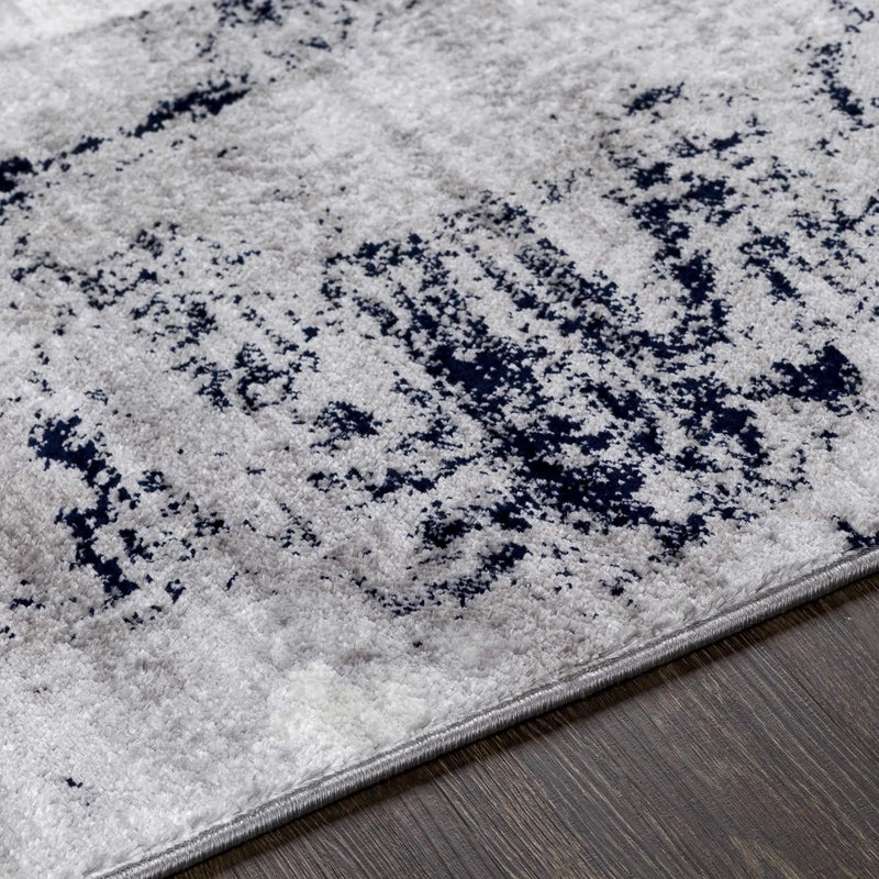 Limao Abstract Denim Area Rug - Clearance by Boutique Rugs