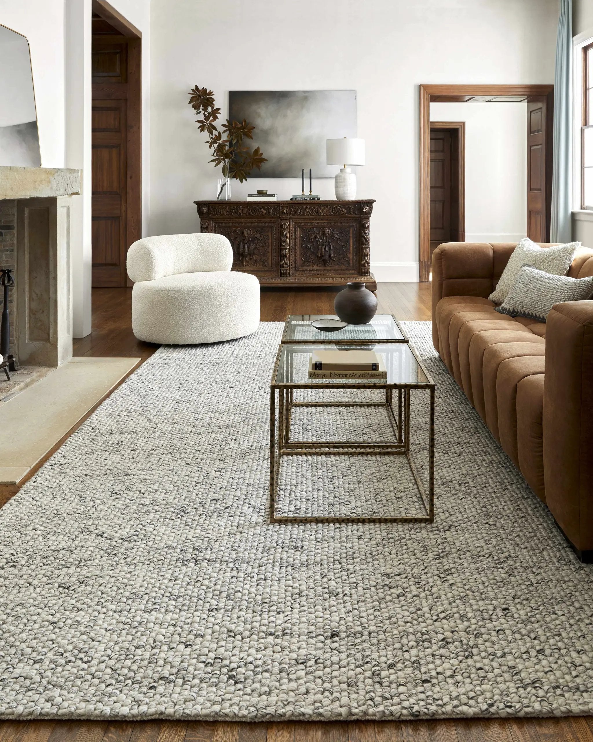 Lucerne LNE-1001 Gray Wool Rug by Boutique Rugs