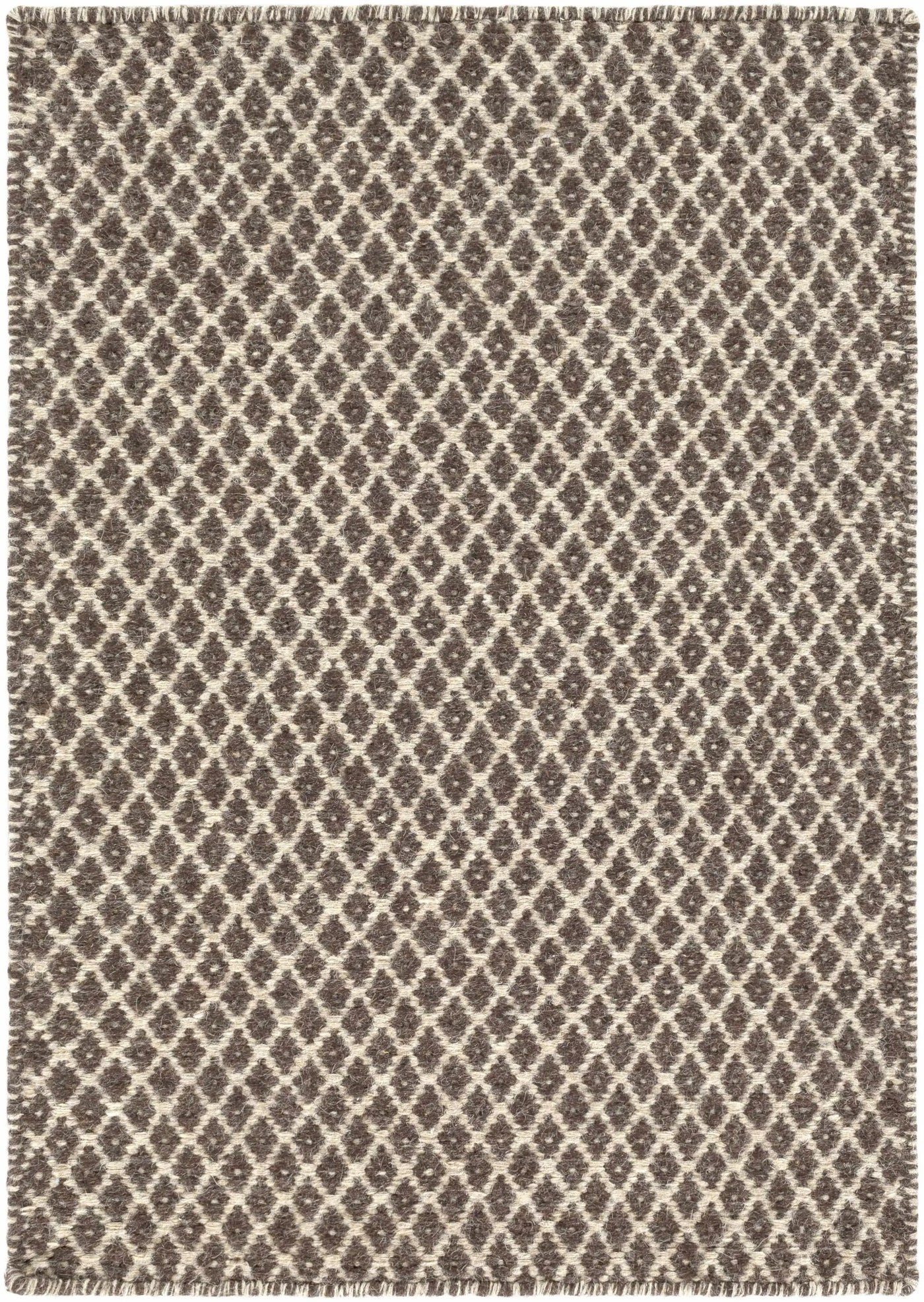 Lingo Brown Trellis Flatweave Rug - Clearance by Boutique Rugs