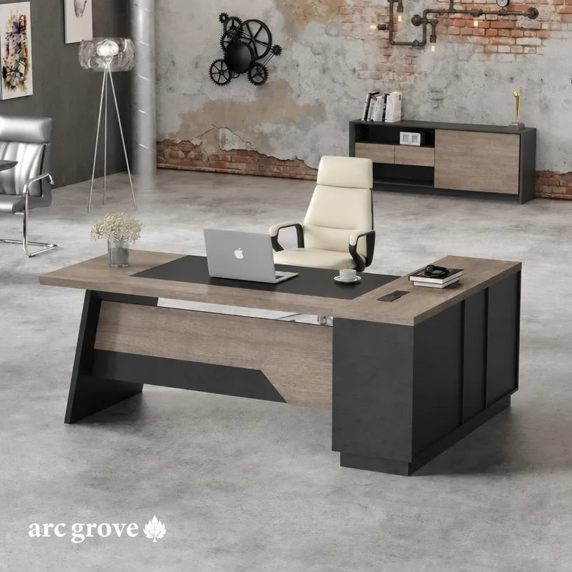 Linton · Modern L-Shaped Executive Desk, photo 2 of 14