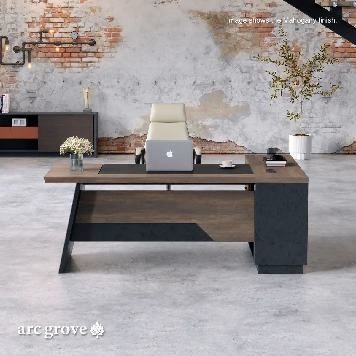 Linton · Modern L-Shaped Executive Desk, photo 3 of 14