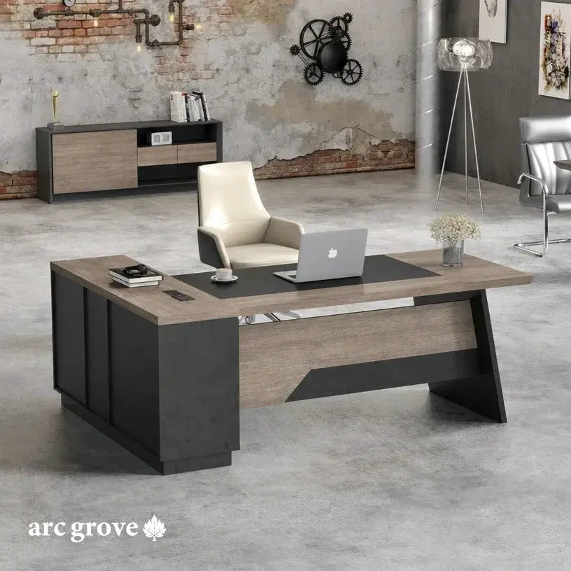Linton · Modern L-Shaped Executive Desk by Arc Grove