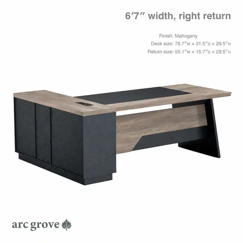Linton · Modern L-Shaped Executive Desk by Arc Grove