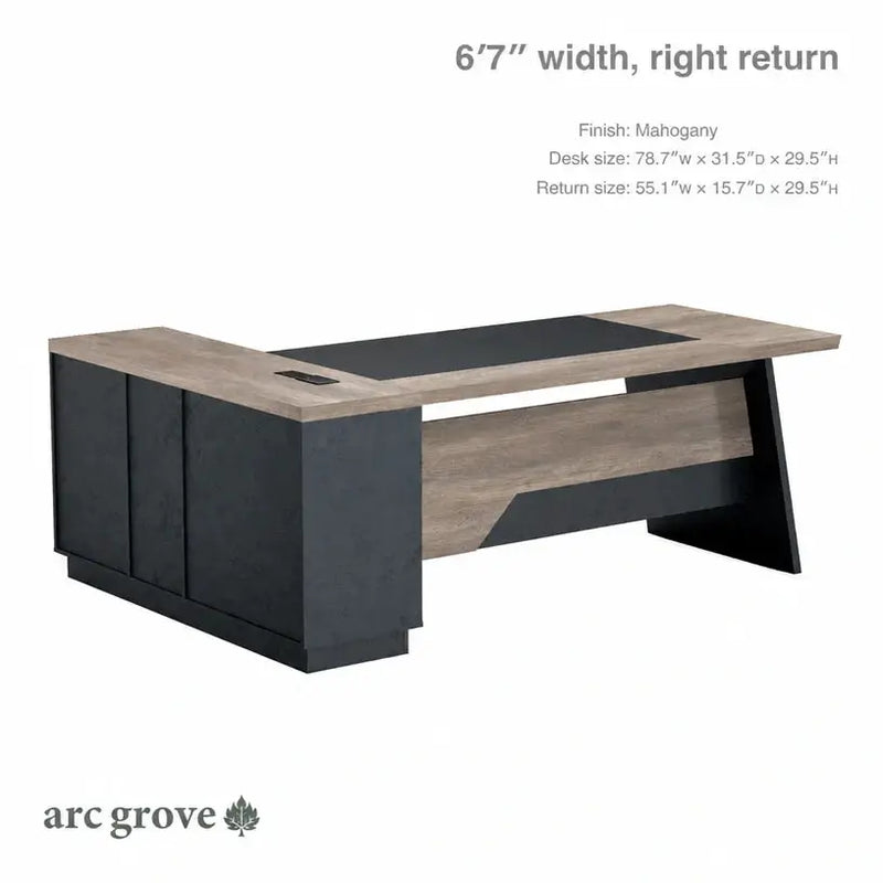 Linton · Modern L-Shaped Executive Desk by Arc Grove