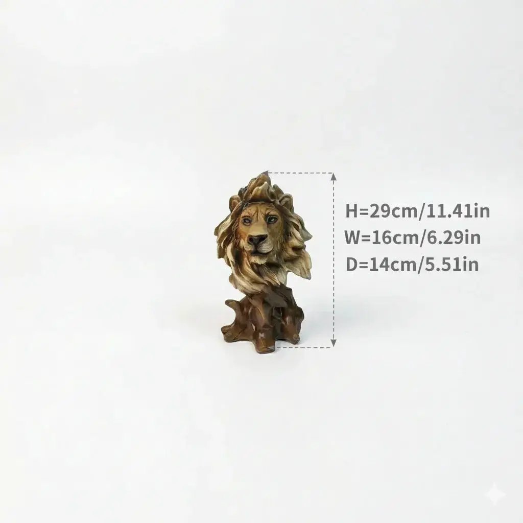 Lion Statue - Majestic Bronze Small by House Of Avana