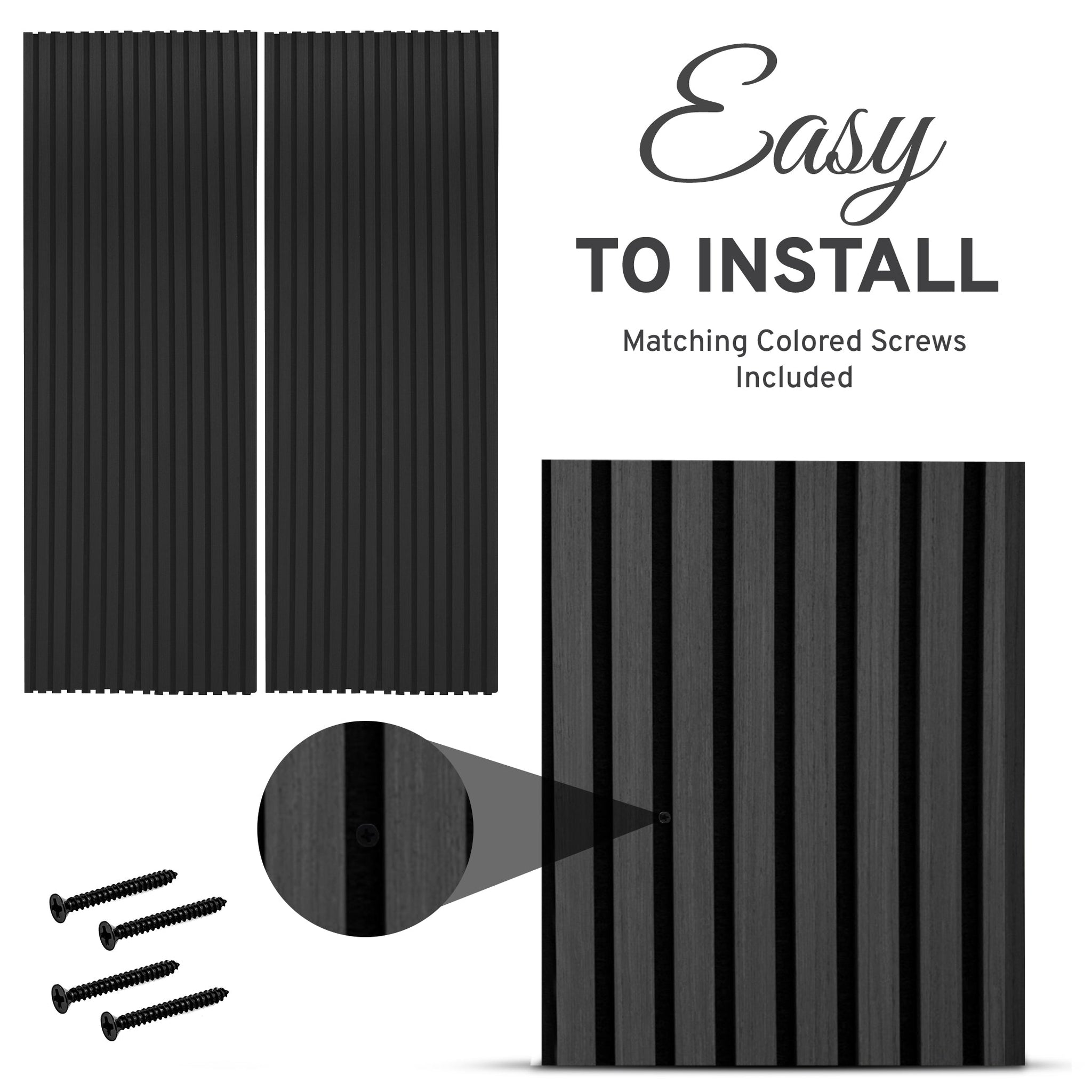 2-Pack Acoustic Wall Panels – Black by Dogberrycollections