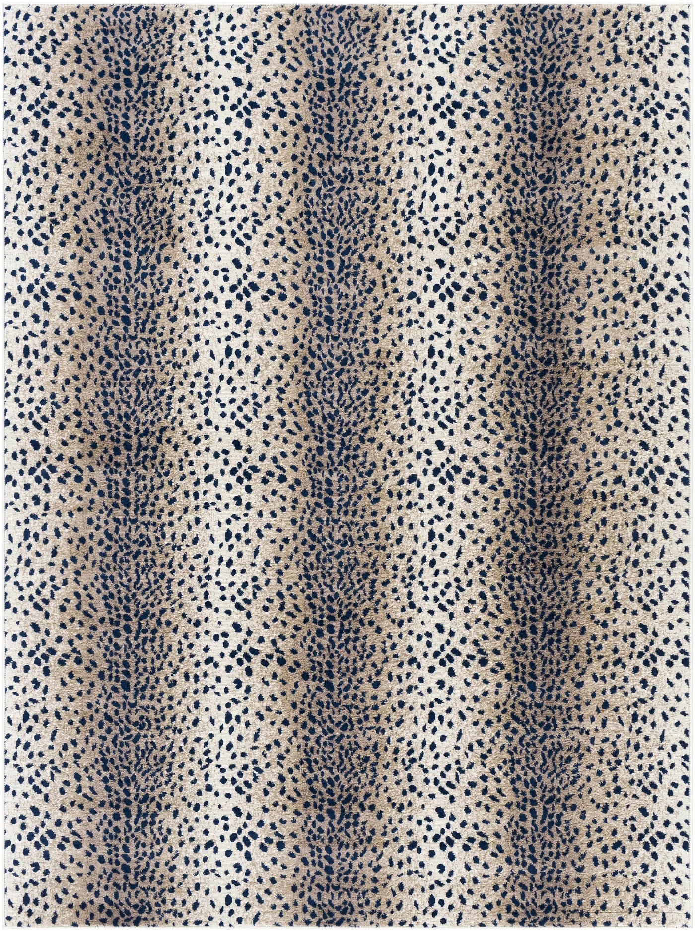 Pointblank Tan & Navy Leopard Print Area Rug by Boutique Rugs