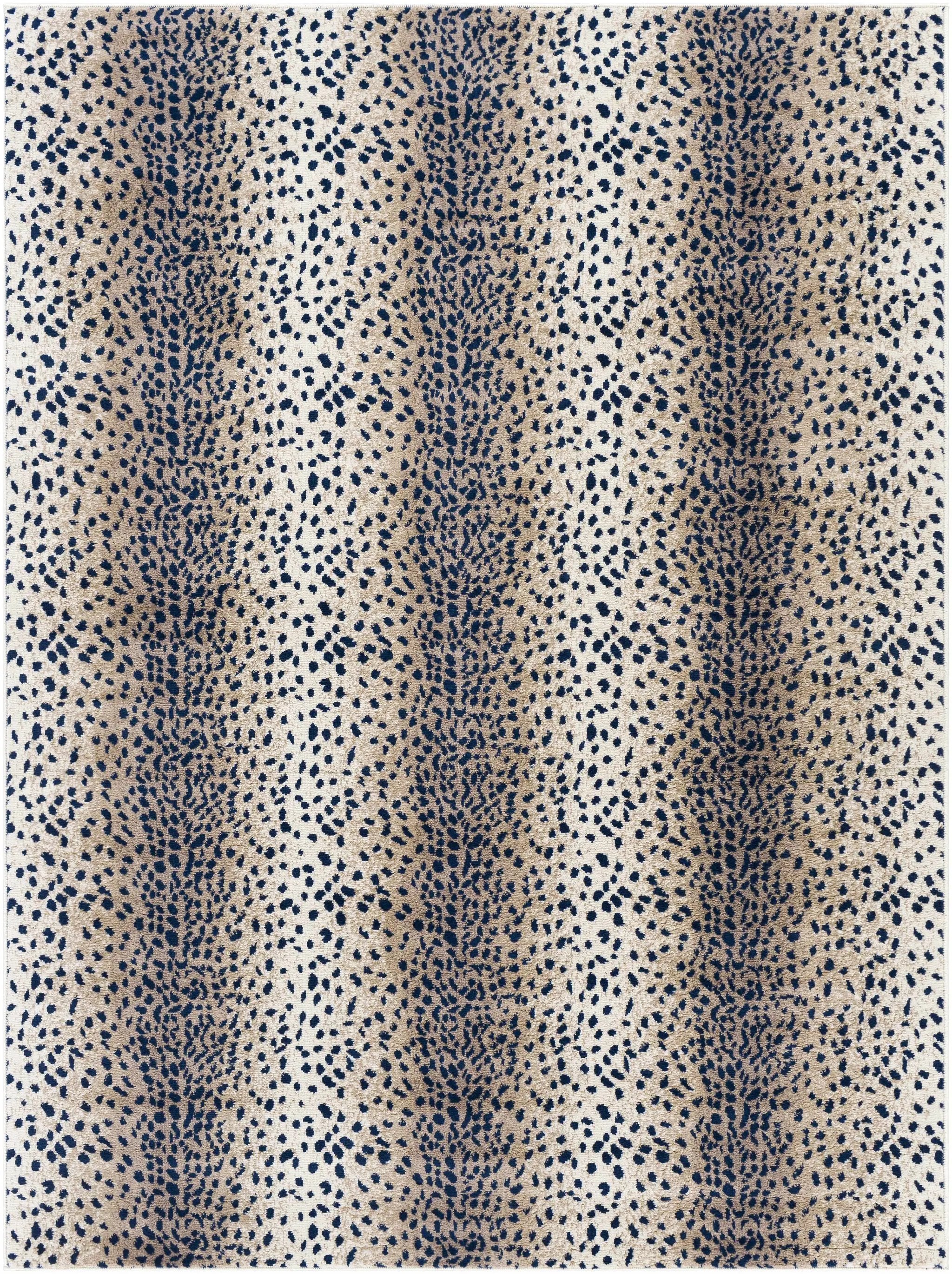 Pointblank Tan & Navy Leopard Print Area Rug by Boutique Rugs