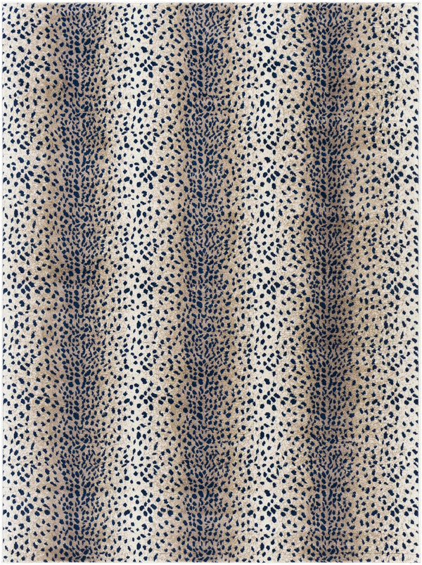 Pointblank Tan & Navy Leopard Print Area Rug