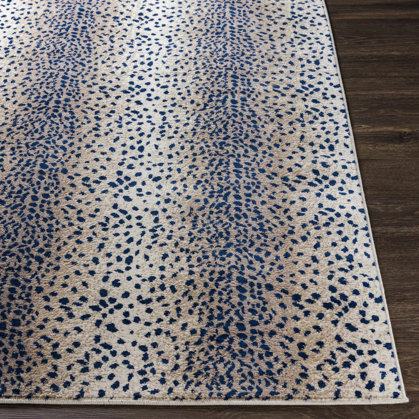 Pointblank Tan & Navy Leopard Print Area Rug by Boutique Rugs