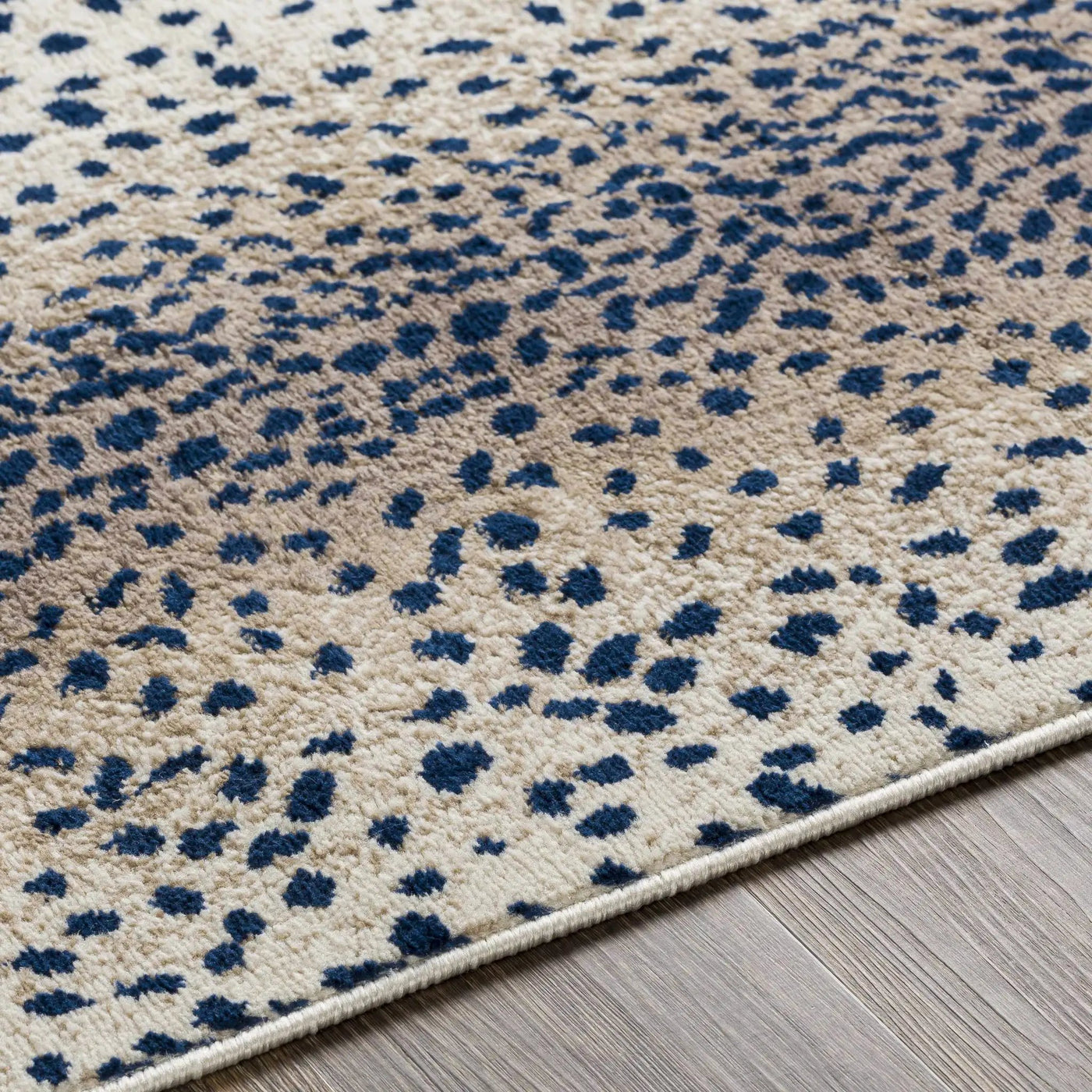 Pointblank Tan & Navy Leopard Print Area Rug by Boutique Rugs