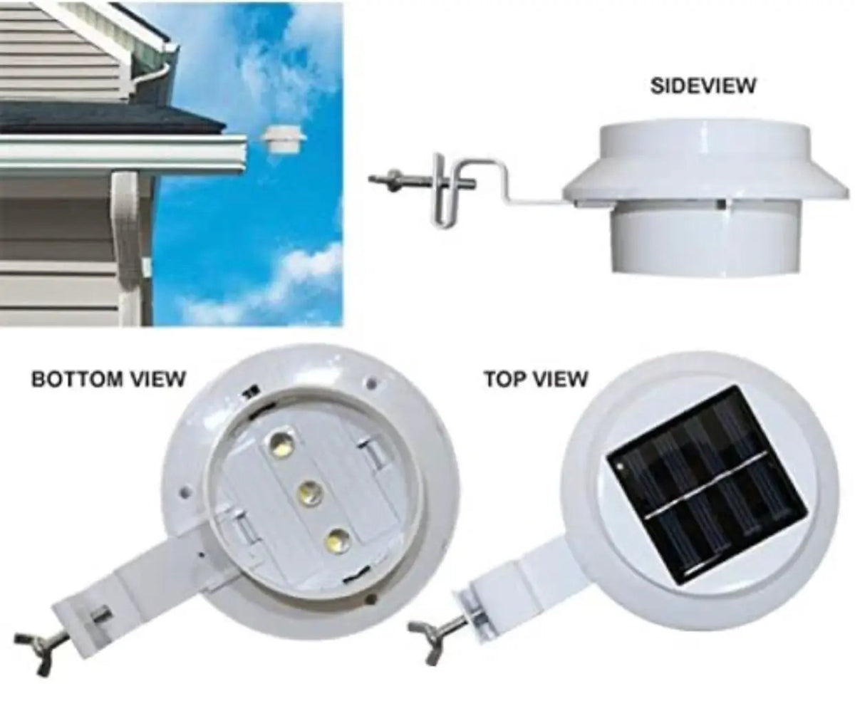 Living Accents Black Solar Powered LED Post Cap Fence Light 4 Pack by Outdoor Solar Outlet