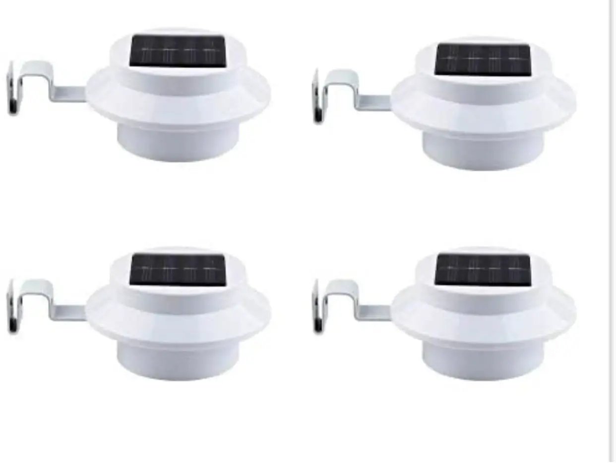 Living Accents Black Solar Powered LED Post Cap Fence Light 4 Pack by Outdoor Solar Outlet