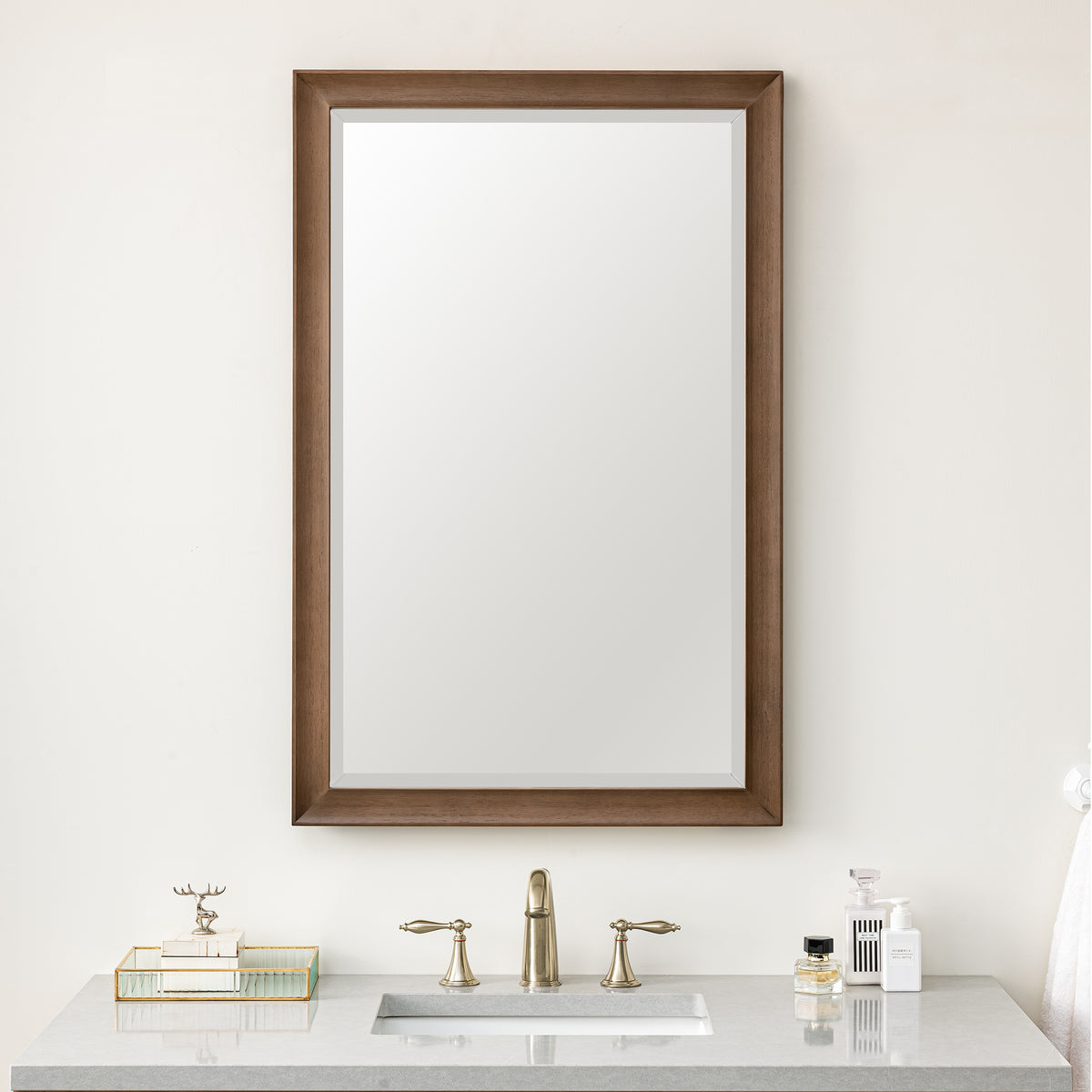 James Martin Glenbrooke 26" Mirror, Whitewashed Walnut, view 3