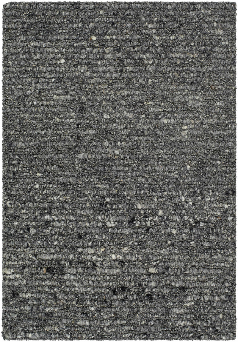 Winta Black Wool Area Rug by Boutique Rugs