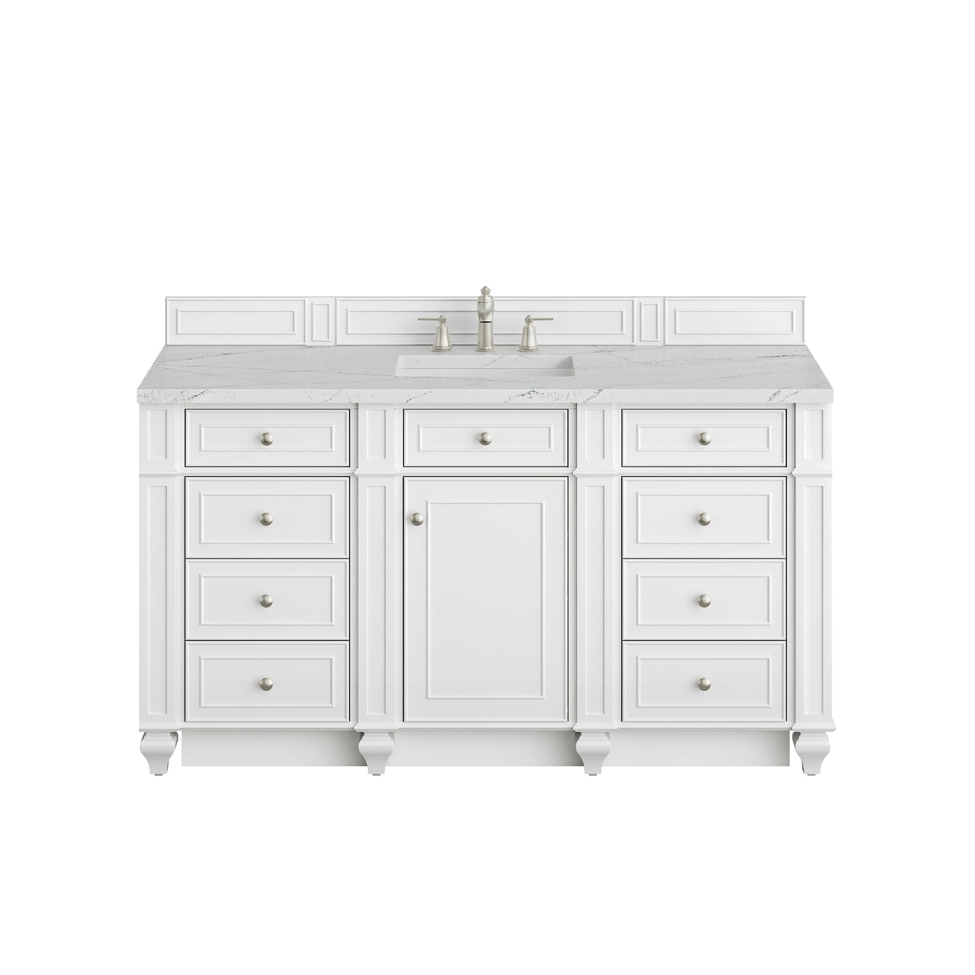 James Martin Bristol 60" Single Bathroom Vanity, Bright White by James Martin