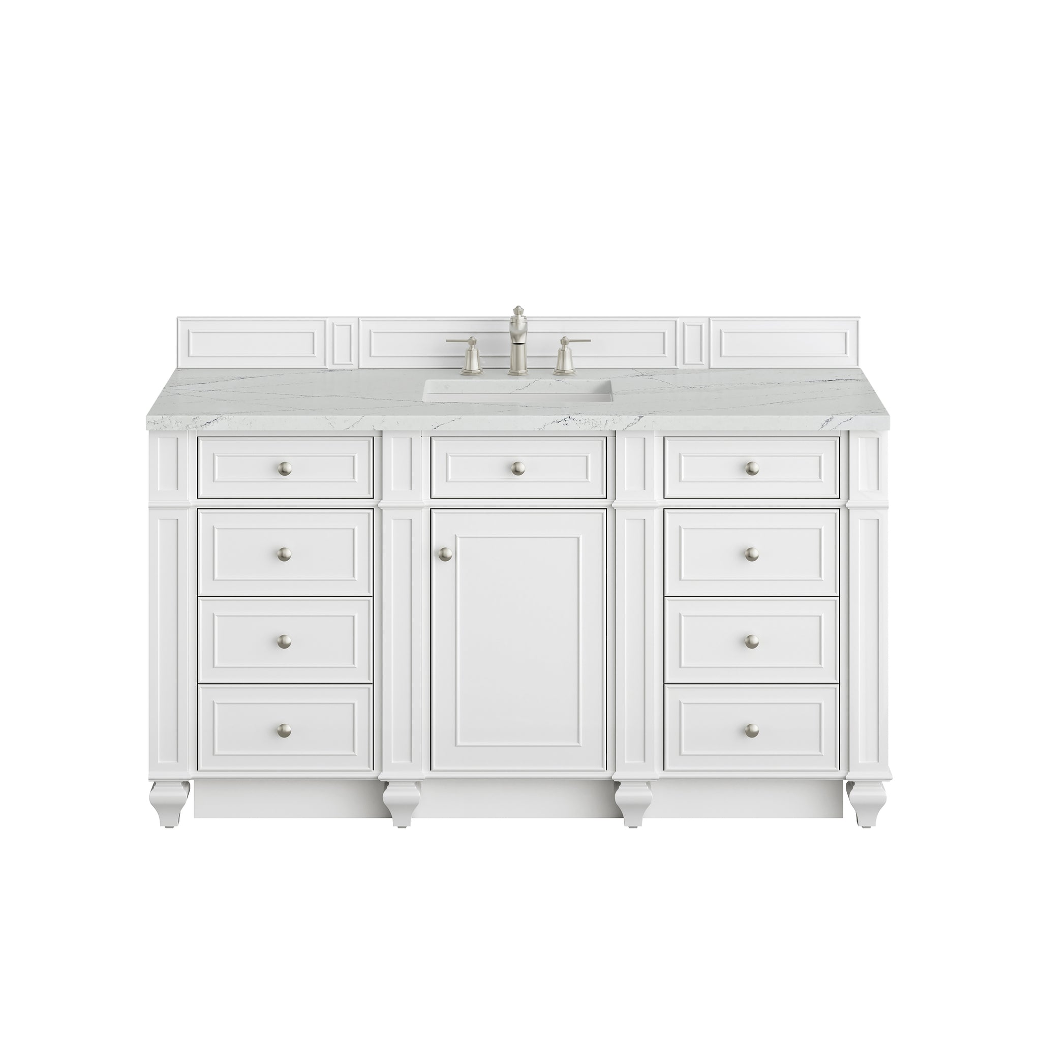 James Martin Bristol 60" Single Bathroom Vanity, Bright White by James Martin