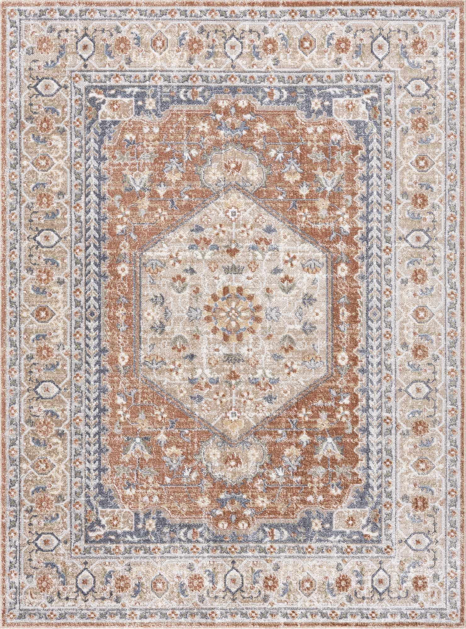 Gael Rust Boutique Washable Rug by Boutique Rugs