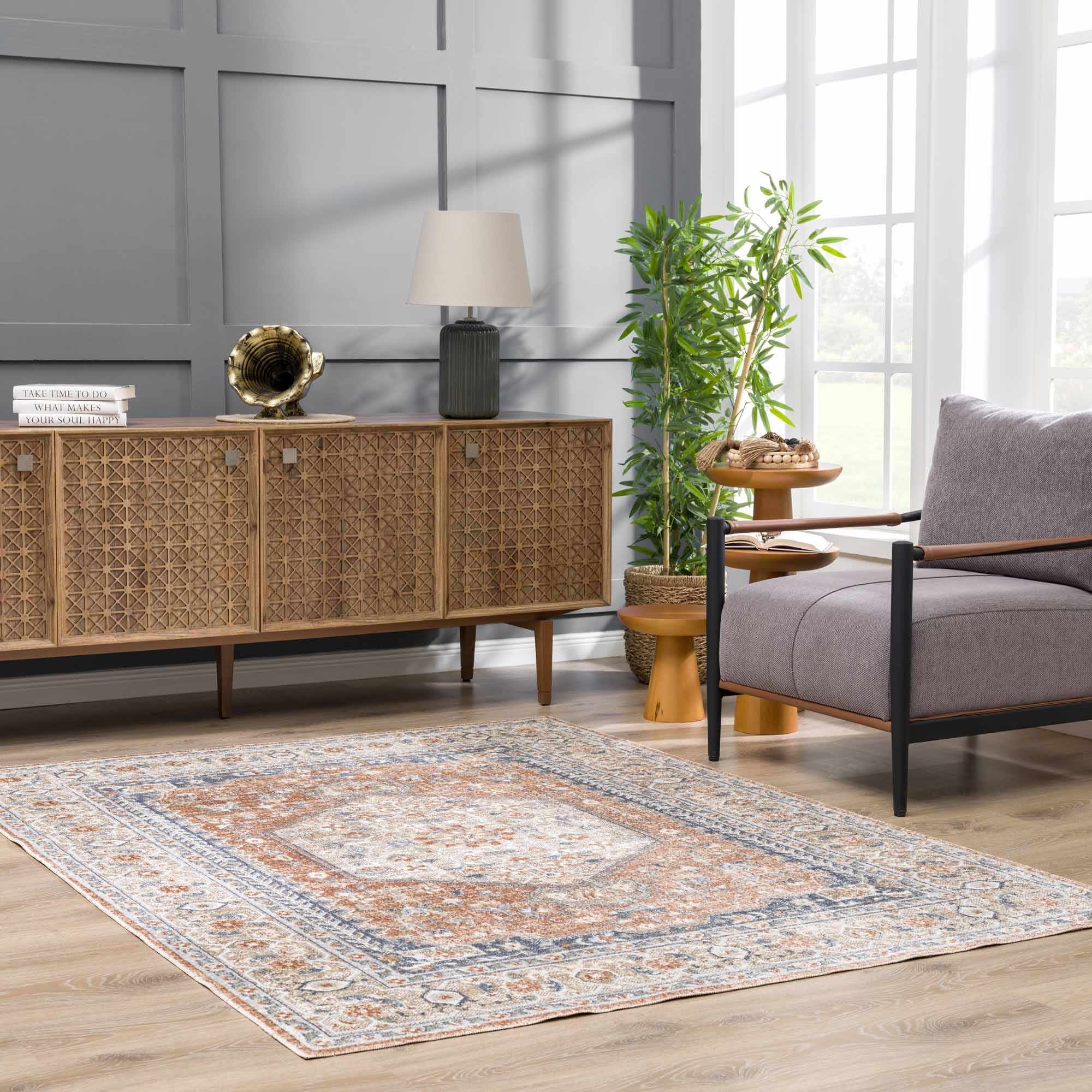Gael Rust Boutique Washable Rug by Boutique Rugs