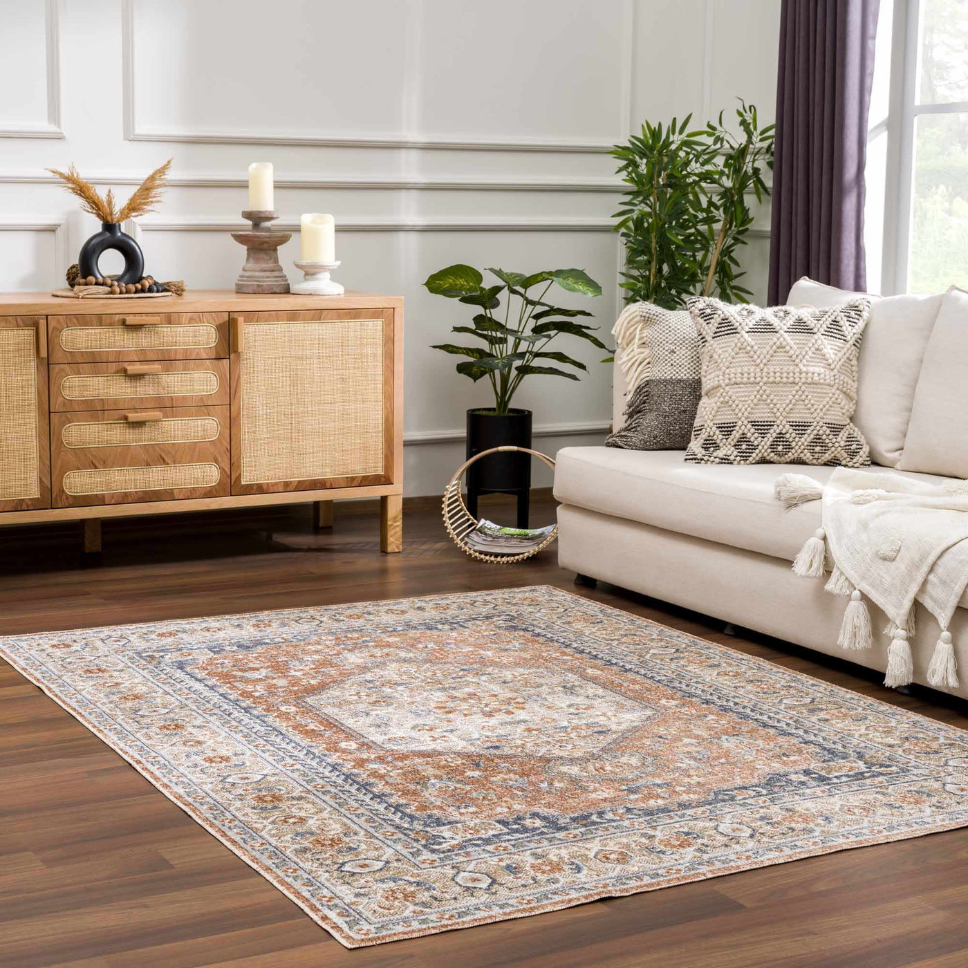 Gael Rust Boutique Washable Rug by Boutique Rugs