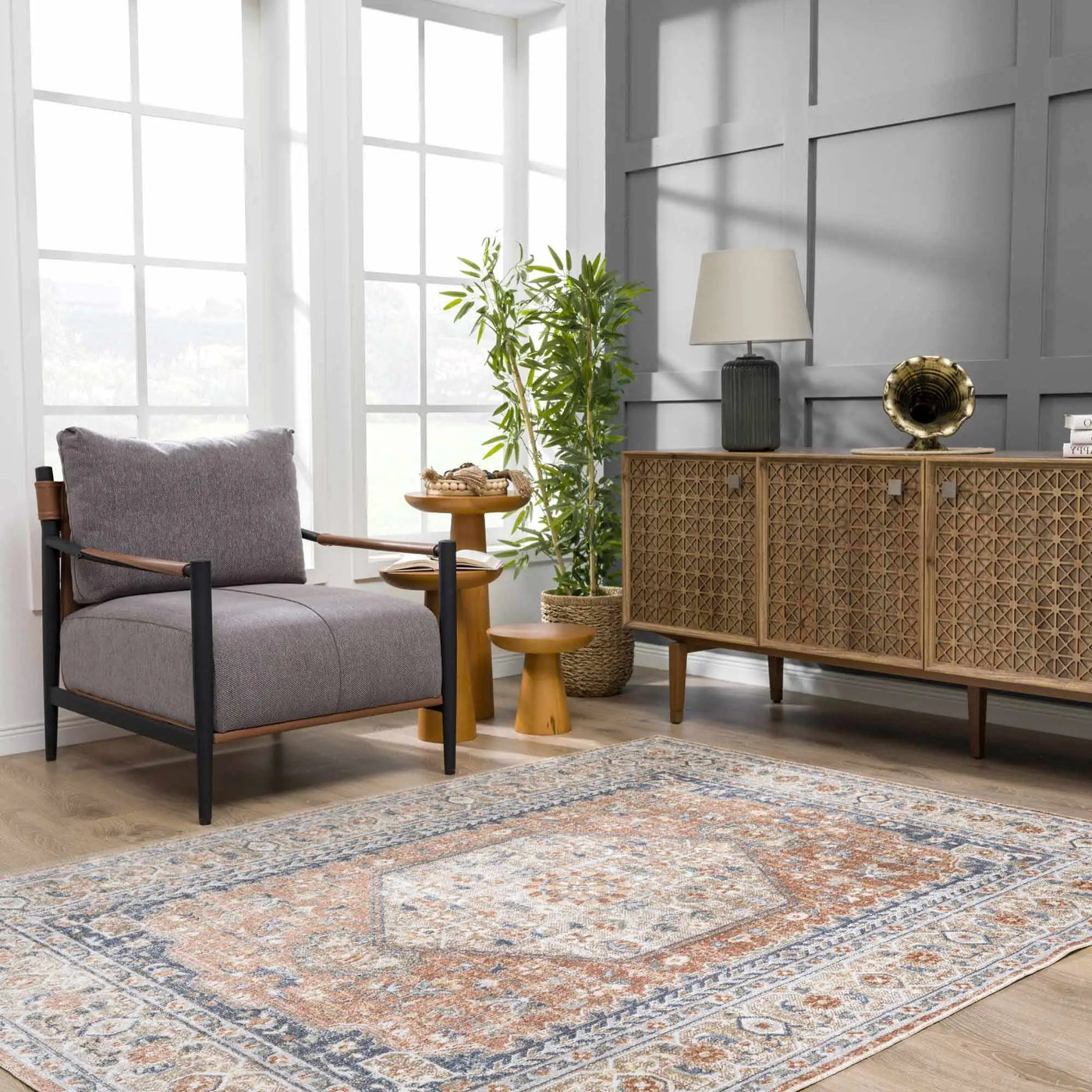 Gael Rust Boutique Washable Rug by Boutique Rugs