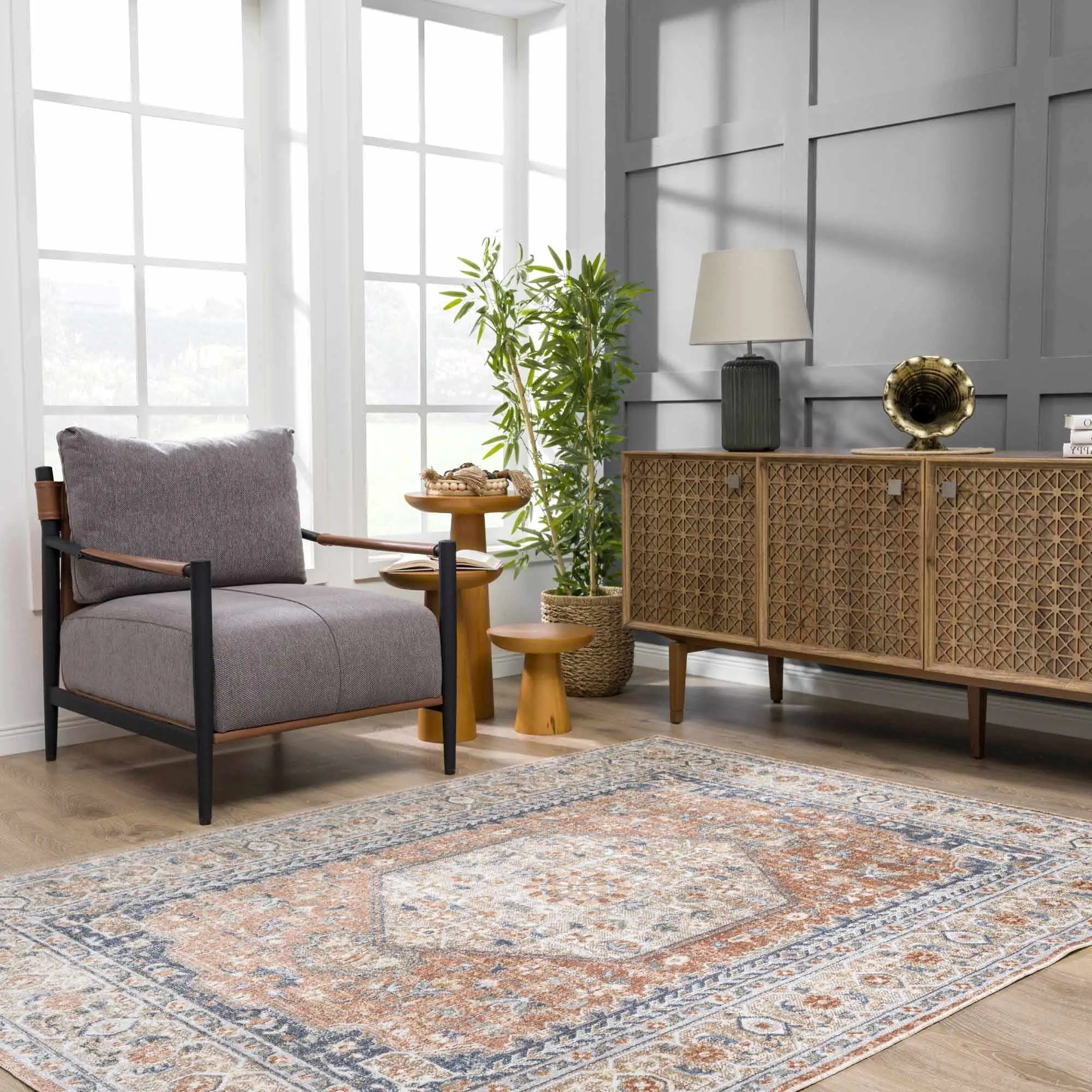Gael Rust Boutique Washable Rug by Boutique Rugs