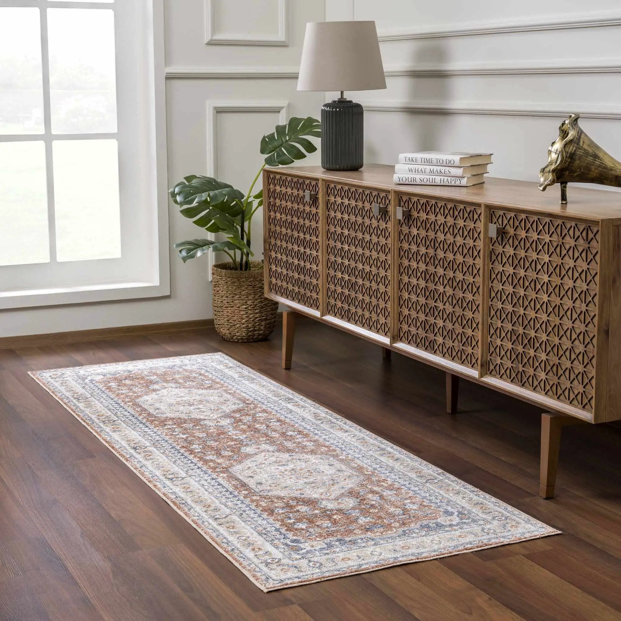 Gael Rust Boutique Washable Rug by Boutique Rugs