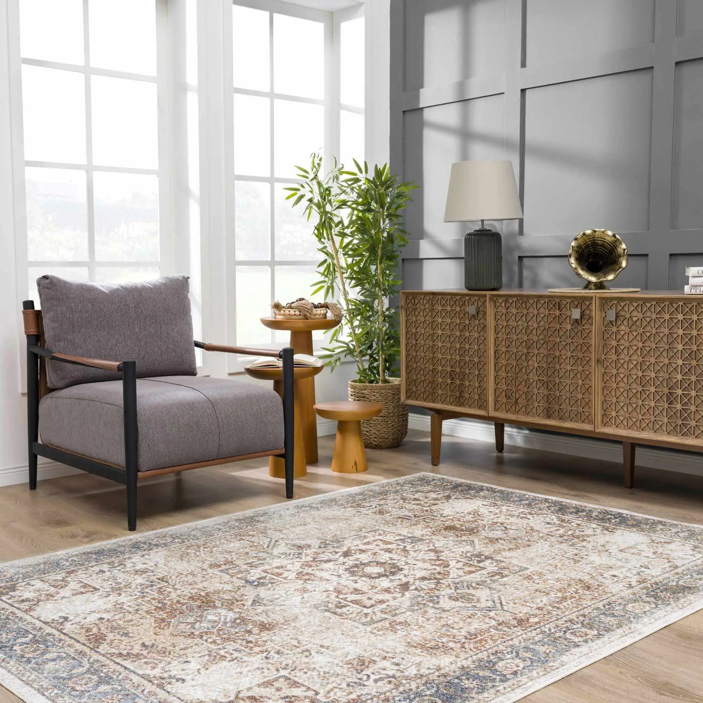 Heritage Style Flat Pile Washable Rug by Boutique Rugs
