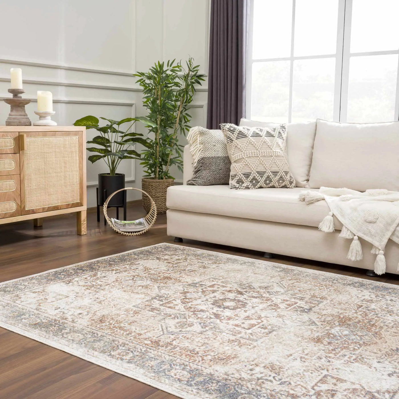 Heritage Style Flat Pile Washable Rug by Boutique Rugs