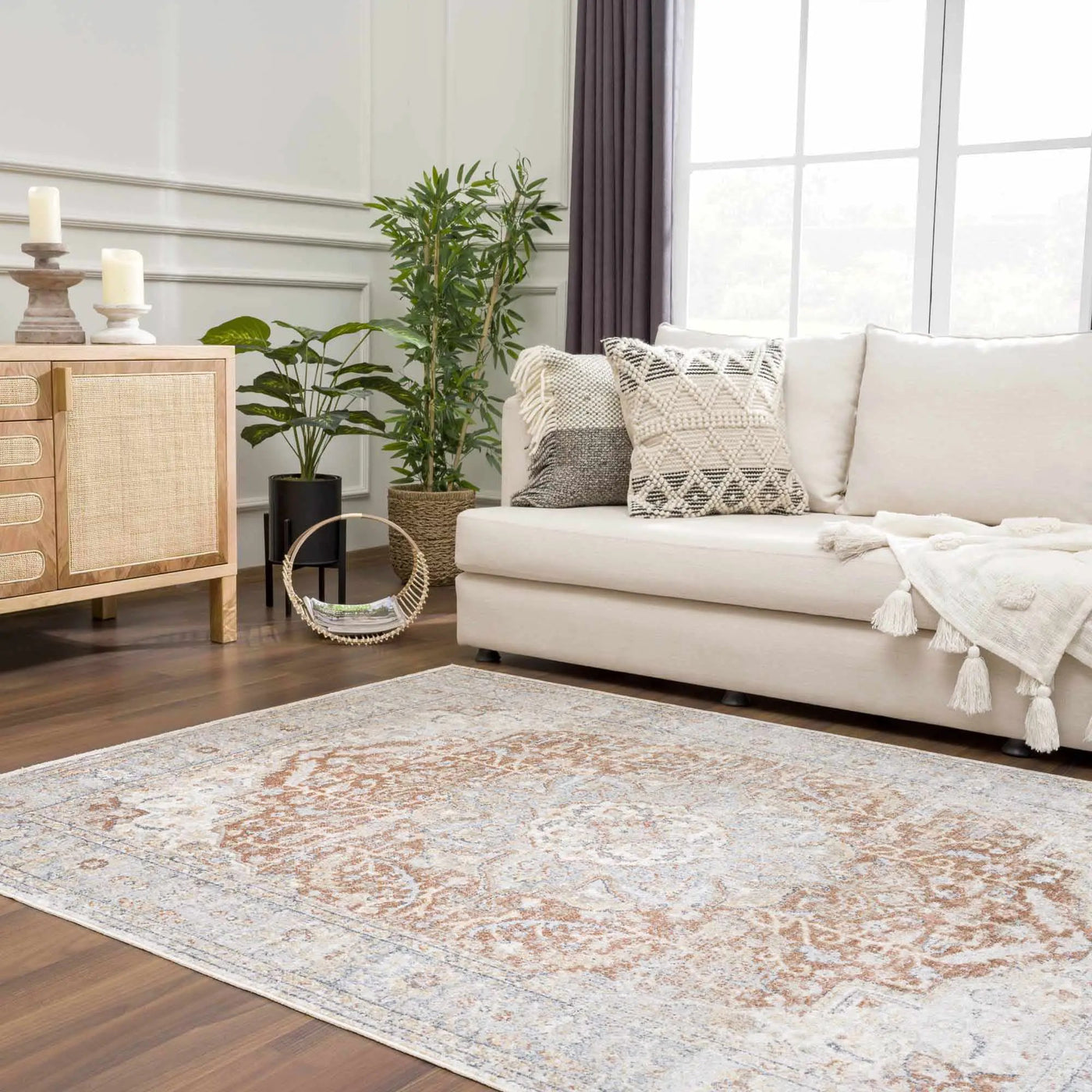 Emke Flat Pile Washable Rug - Clearance by Boutique Rugs