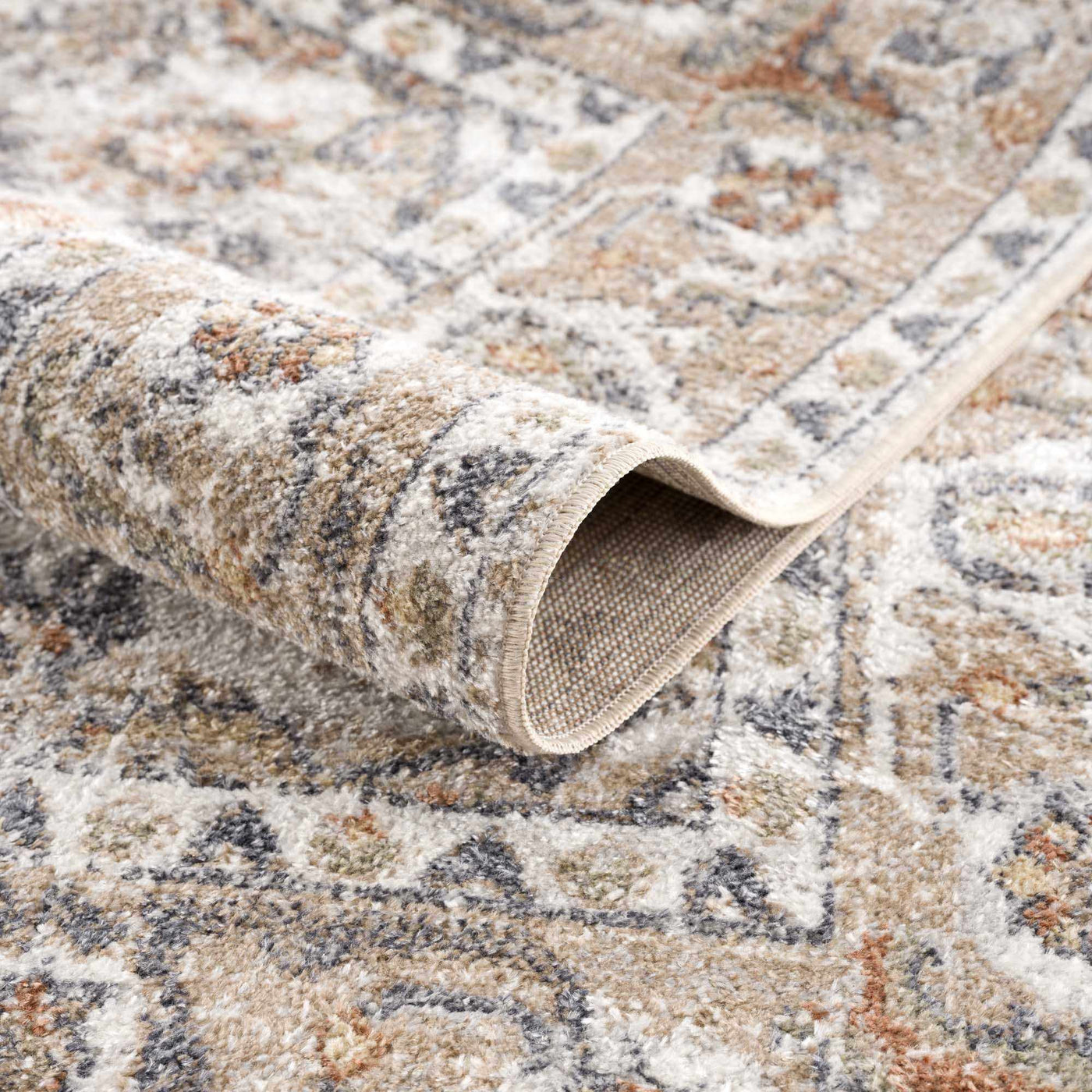 Hiti Beige Flat Pile Washable Rug by Boutique Rugs