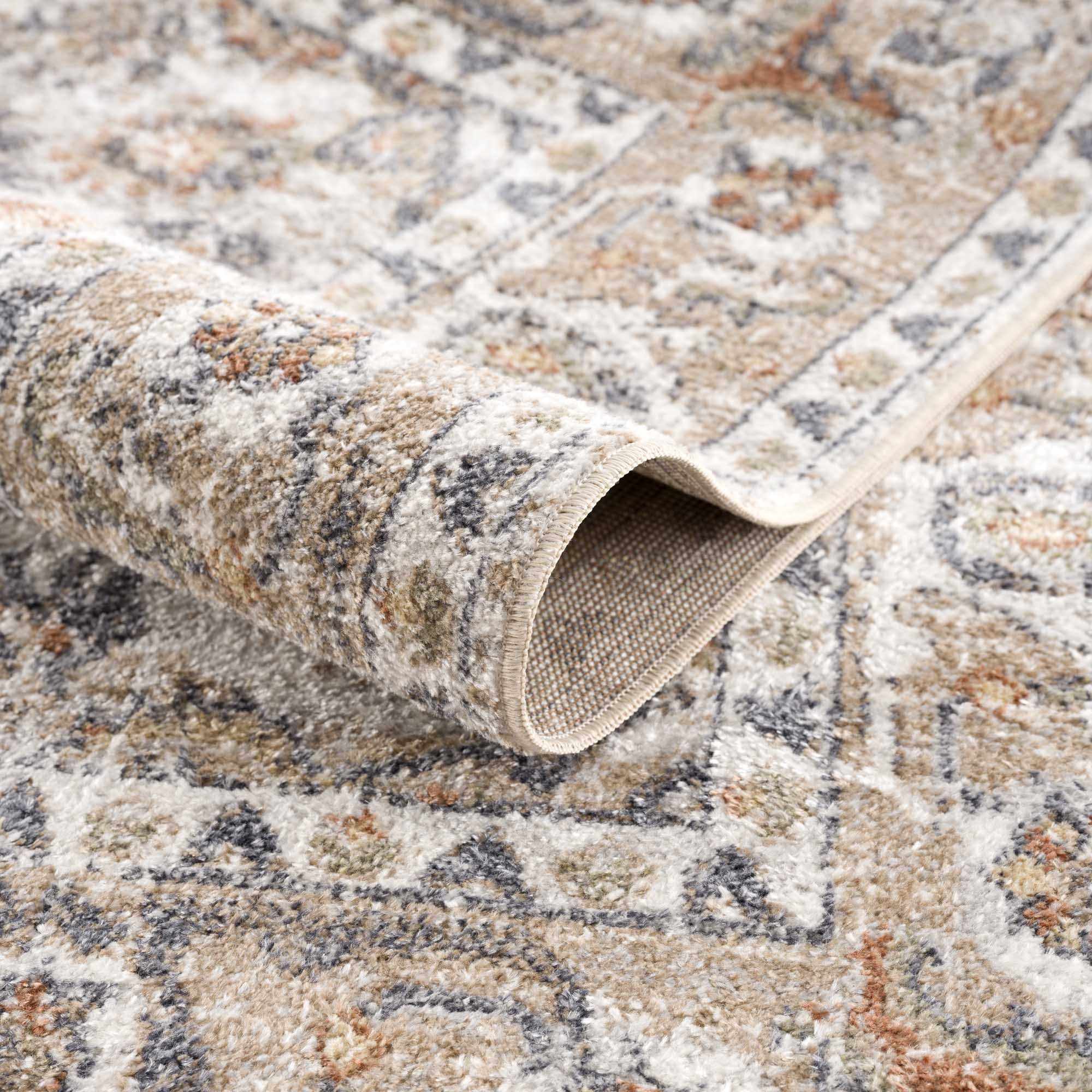 Hiti Beige Flat Pile Washable Rug by Boutique Rugs