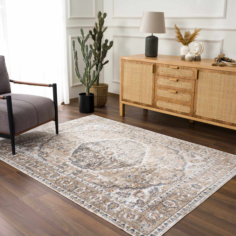 Hiti Beige Flat Pile Washable Rug by Boutique Rugs