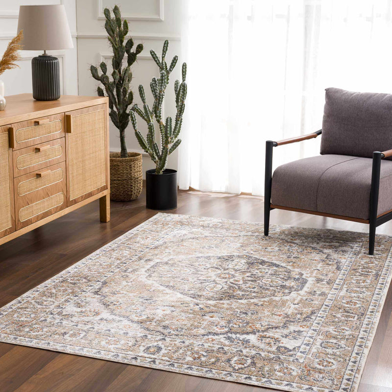 Hiti Beige Flat Pile Washable Rug by Boutique Rugs