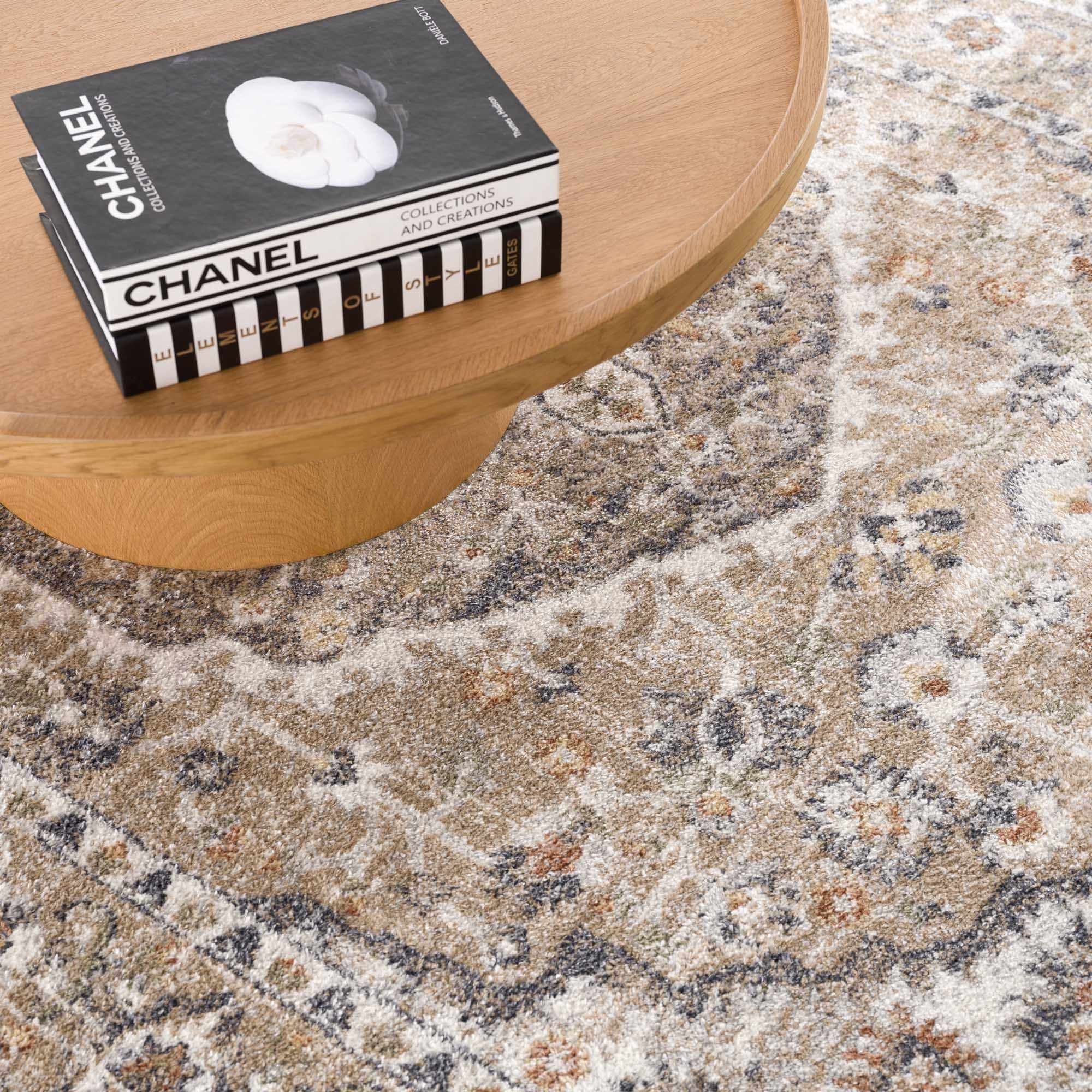 Hiti Beige Flat Pile Washable Rug by Boutique Rugs