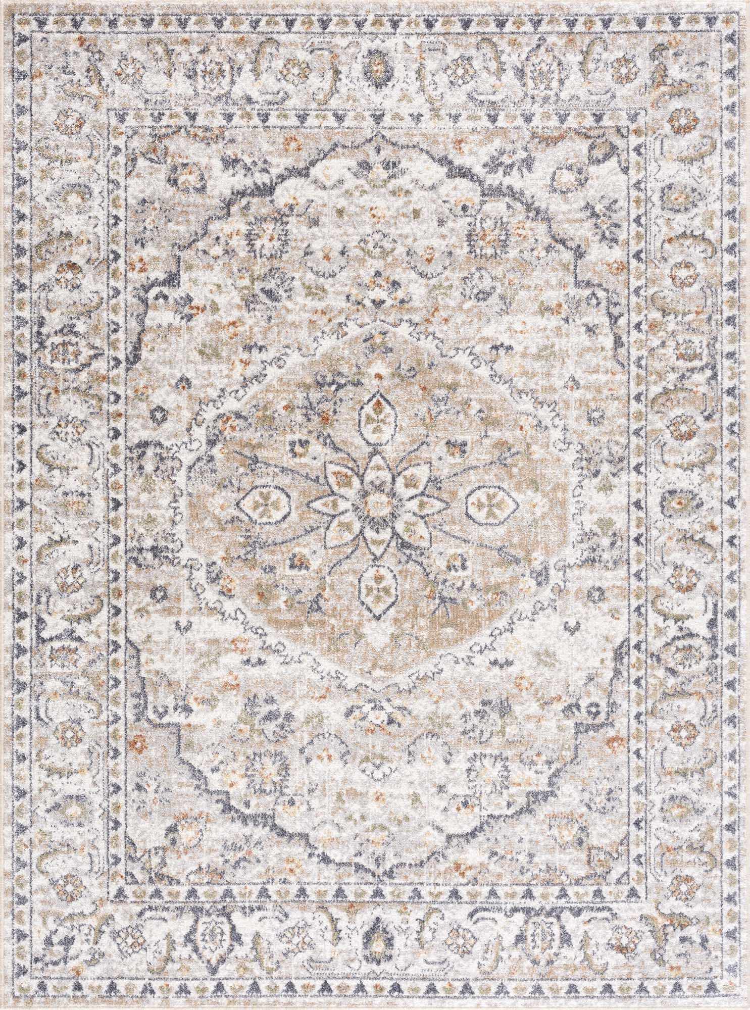 Hiti Cream Flat Pile Washable Rug by Boutique Rugs
