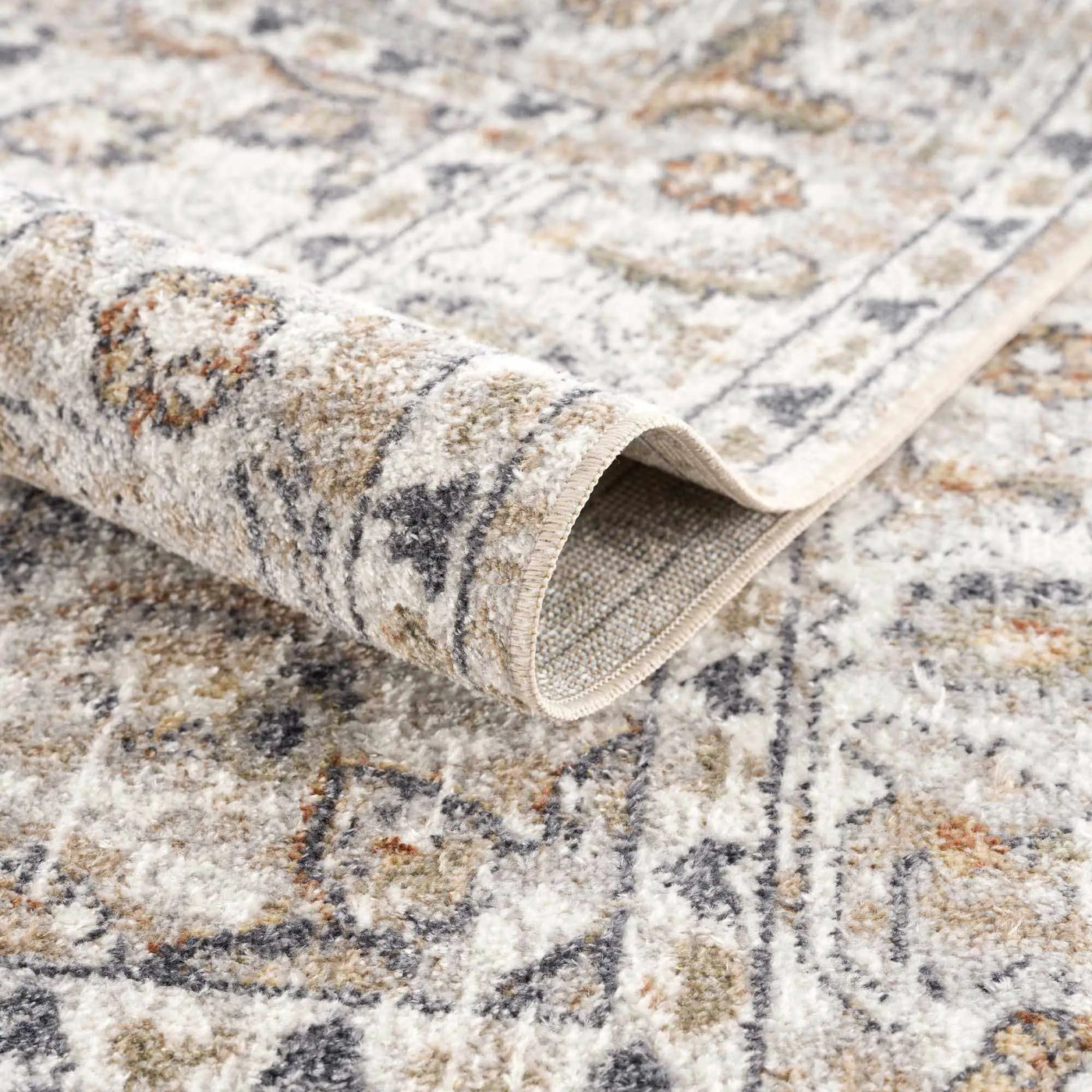 Hiti Cream Flat Pile Washable Rug by Boutique Rugs