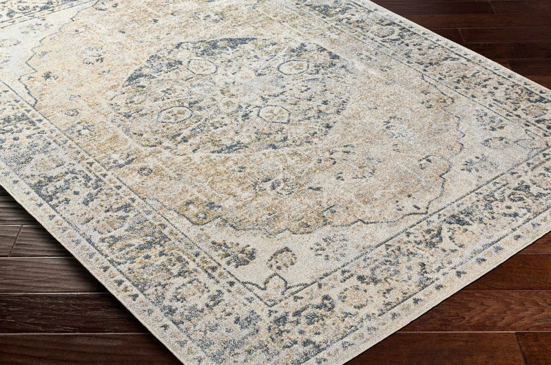 Rudo Beige Washable Area Rug by Hauteloom