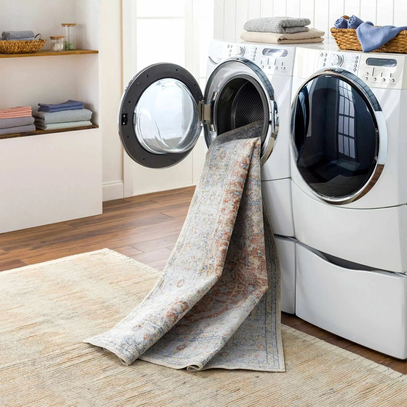 Emke Flat Pile Washable Rug - Clearance by Boutique Rugs