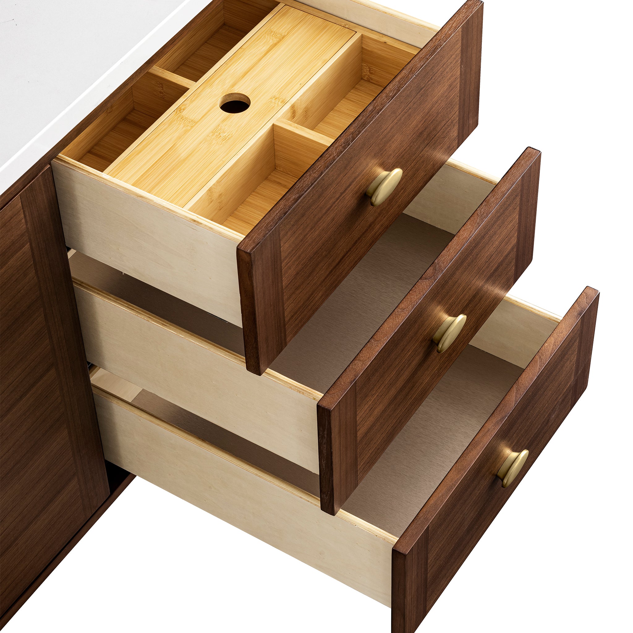 James Martin Amberly 60" Dual Mount Single Bathroom Vanity, Mid-Century Walnut by James Martin