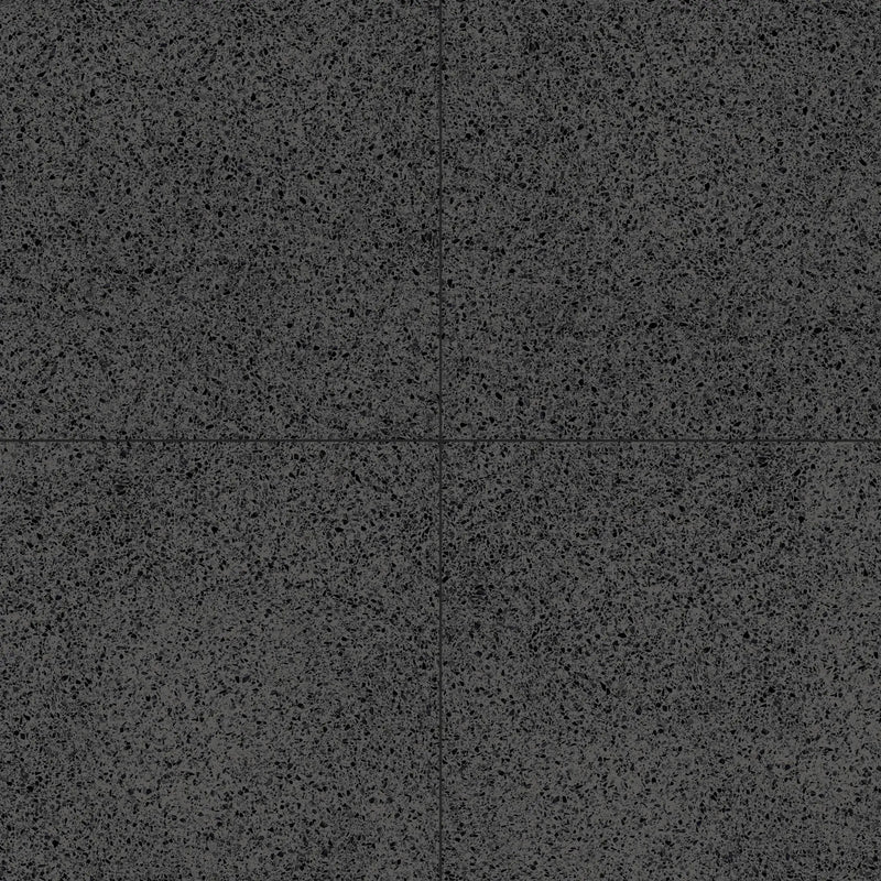 Elite Color Black Anti-Slip Terrazzo Look Porcelain Tiles 24x24 by landmarkceramics