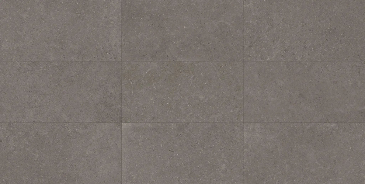 Mood Dark Limestone Look Porcelain Tiles 24x48 by landmarkceramics