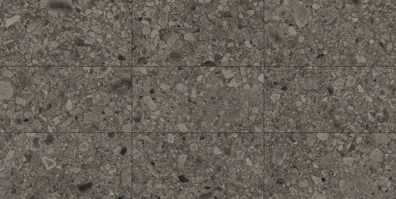 Mood Smoke Bullnose Limestone Look Porcelain Moldings 3x24 by landmarkceramics