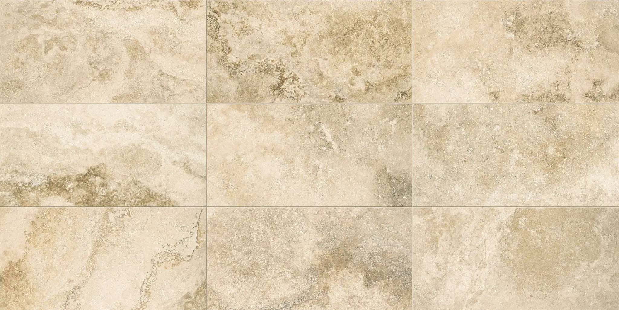 Trail Cross Cut Country Classic Mosaic J Travertine Look Porcelain Mosaics 12x12 by landmarkceramics