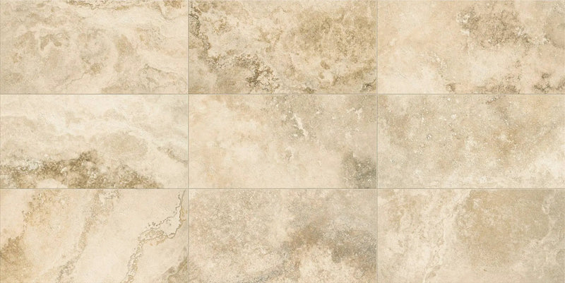 Trail Cross Cut Country Classic Mosaic J Travertine Look Porcelain Mosaics 12x12 by landmarkceramics