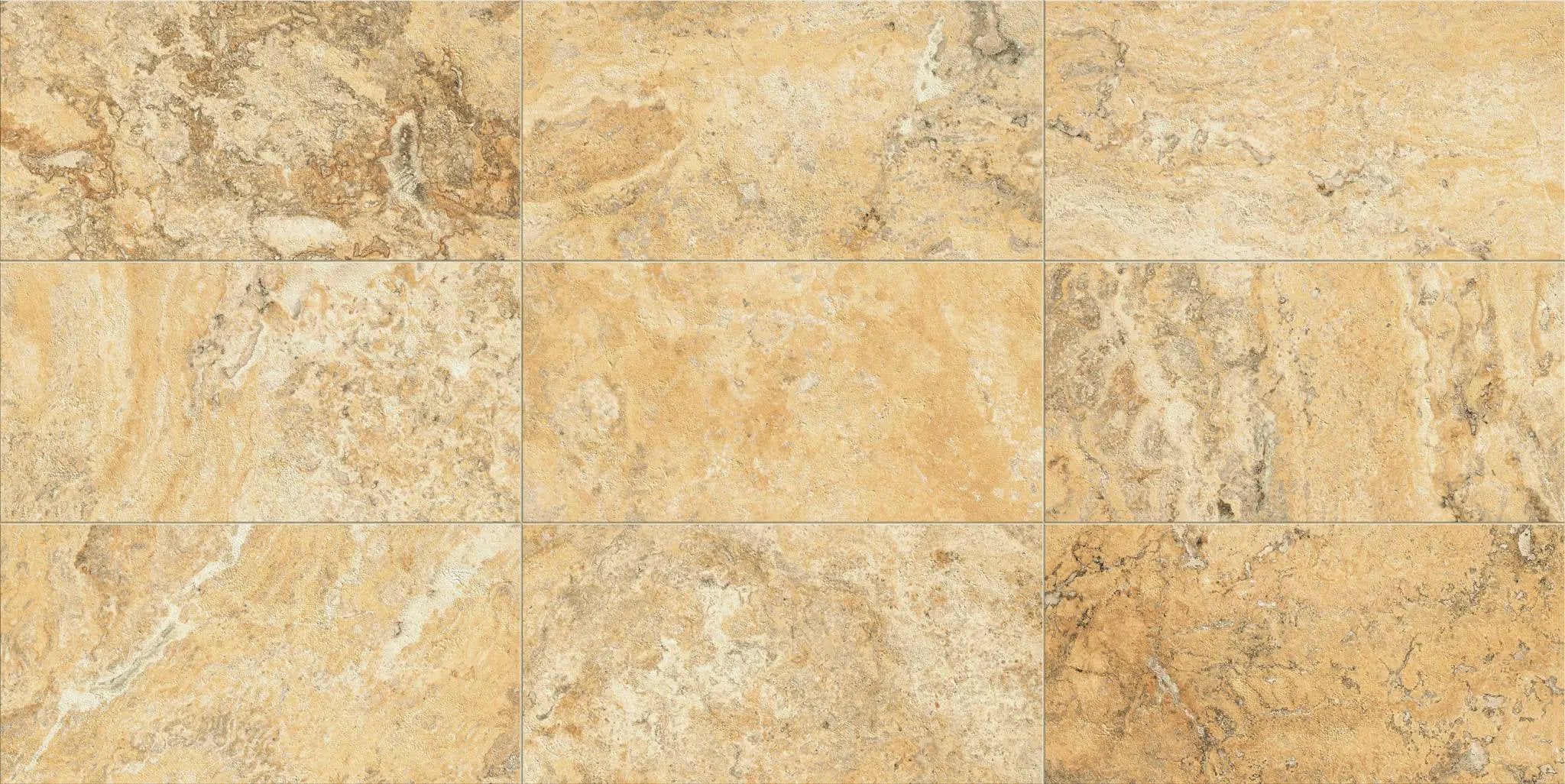 Trail Cross Cut Scabas Travertine Look Porcelain Tiles 12x24 by landmarkceramics
